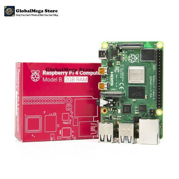 2GB ARM Original Raspberry Pi 4 Model 4B BCM2711 Quad-core Cortex-A72 1.5GHz  with Dual Band WIFI Support POE