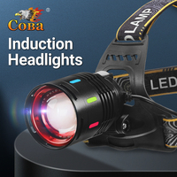 Led Headlamp Rechargeable Outdoor Super Bright XHP360 Head Flashlight Powerful Sensor Headlights Camping Fishing Work Light