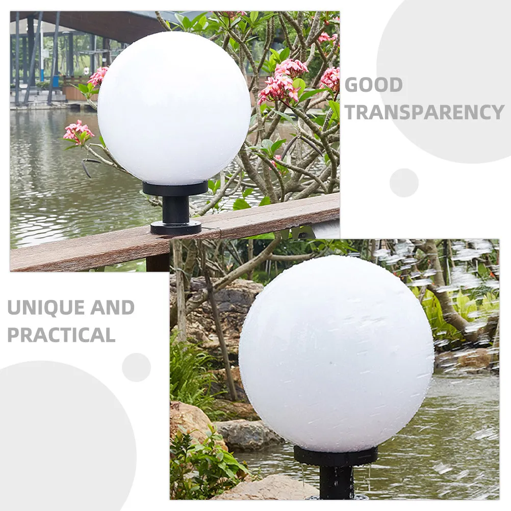 Ball Shaped Acrylic Lampshade Waterproof Outdoor Lamp Cover Replacement for Garden Patio Lighting Decor Modern Round Light Globe