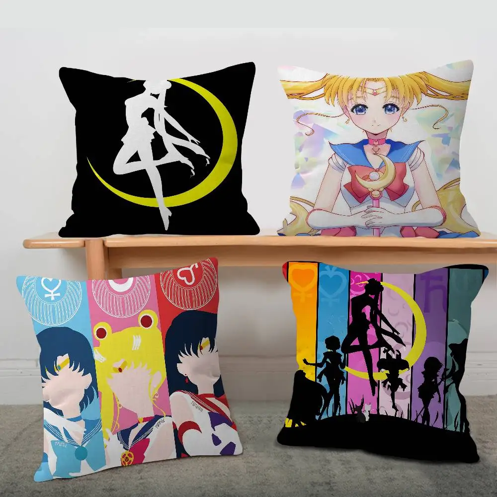 S-Sailores Cute Girl Moon Pillow Cover Sofa Cushion Cover Ho