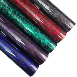 152cmx2m/5m/18m High Glossy Forged Carbon Fiber Car Stickers for Car Vinyl Wrapping Foil Decals for Automotive Vehicle Adhesive
