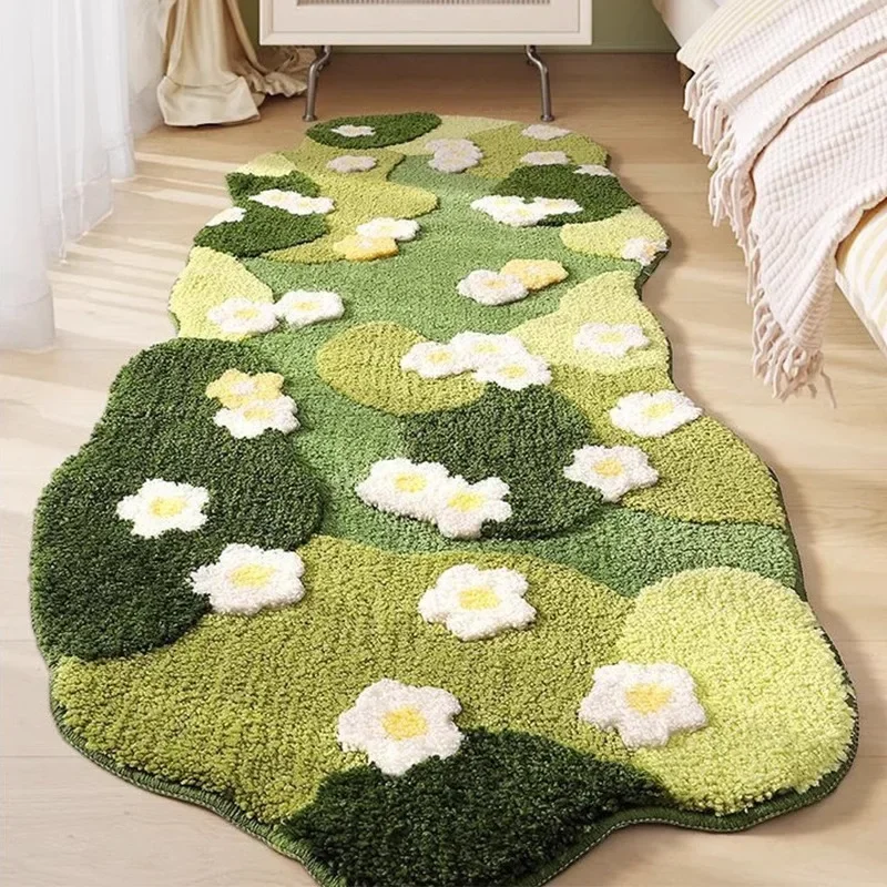 Alfombra con Diseño Floral 3D, Alfombra Decorativa para el Hogar, Antideslizante, para Sala  Estar o Dormitorio
