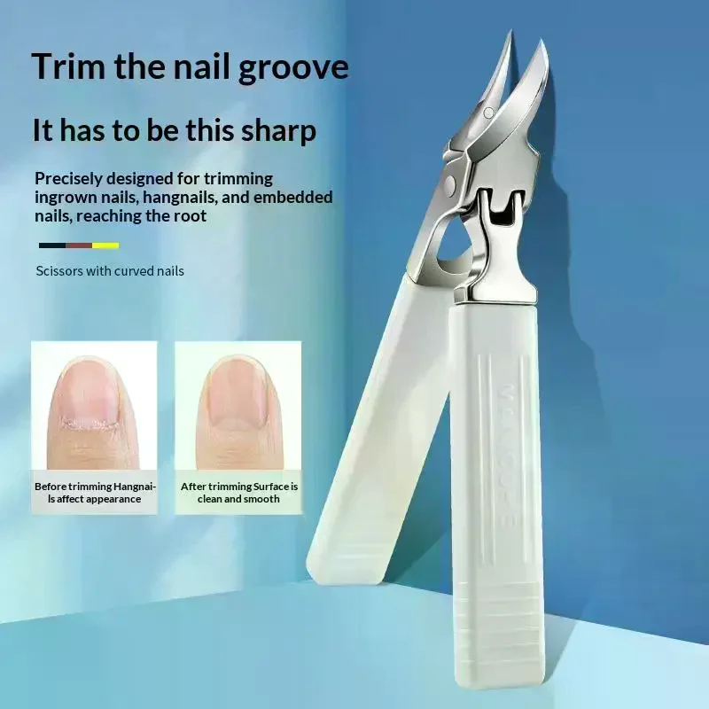 1Pcs Super Pointed Oblique Ingrown Toenail Clippers  Curved Blade Non Slip Handle For Home Foot Care Personal Grooming Use