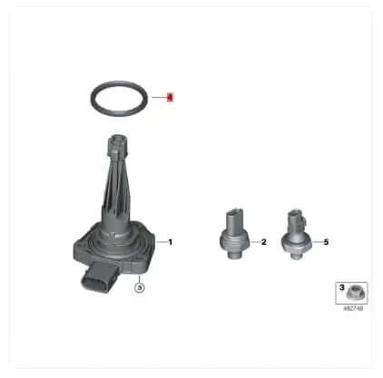 LINK-LOCK エンジンオイルレベルセンサーガスケットシールリング 12611744292 12610148465   BMW N51 N52 N53 N54 N55 エンジン用 1234567   シリーズX1