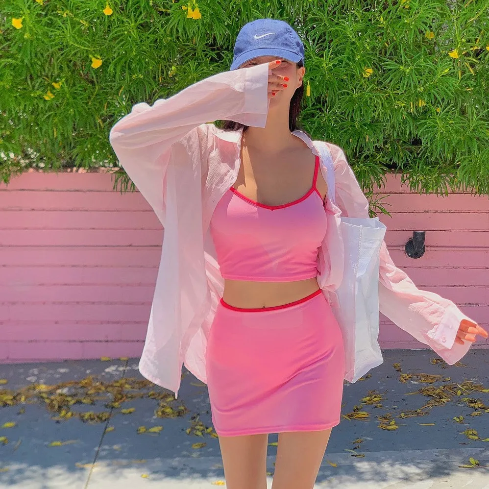 

Women's Bikini Swimsuit Tee-piece Set High-waist Color Sexy White-enhancing Tie-high Sensation Autumn Winter Hot Spring