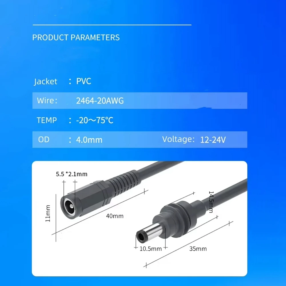 RISEN для Starlink Mini DC переходной кабель «папа-мама» короткий кабель удлинительный кабель питания постоянного тока для Starlink Mini 16,4 фута
