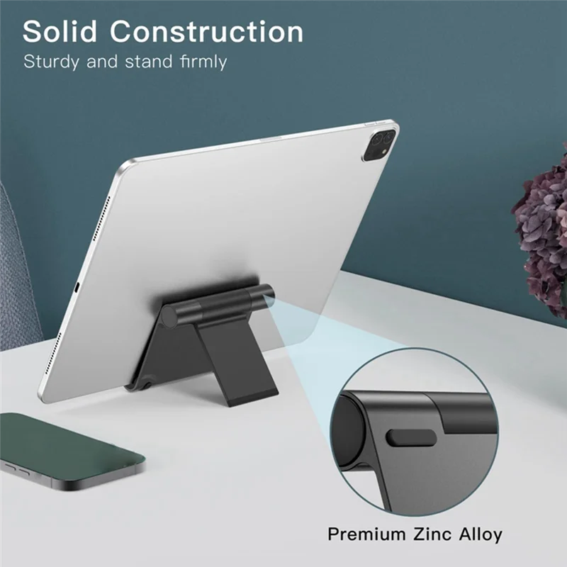 1 Buah untuk Semua Ponsel dan Bantalan Dudukan Ponsel Meja Tablet Desktop Dapat Disesuaikan Dudukan Ponsel Portabel Hitam-X62A