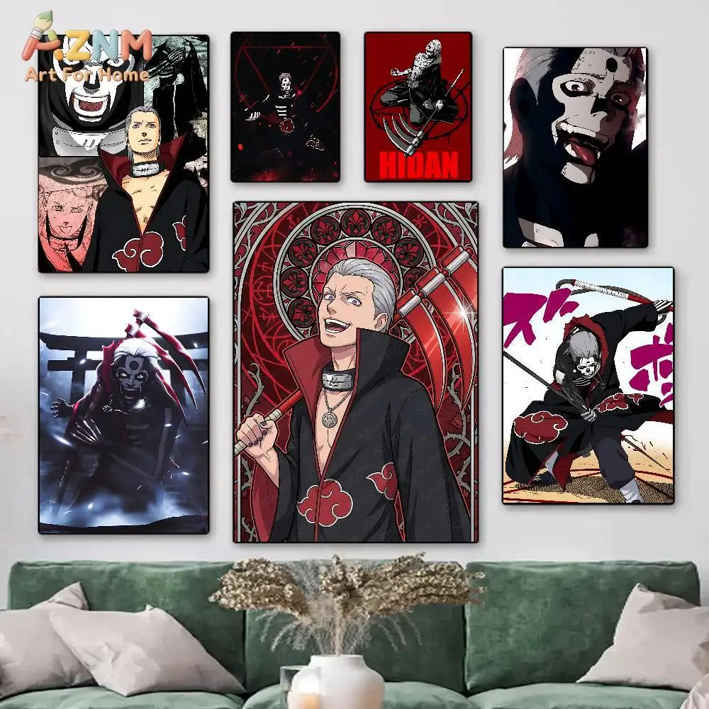 AZNM Naruto Hidan Akatsuki Jashin Ritual, pintura en lienzo de Anime, sin marco, decoración artística de pared, póster