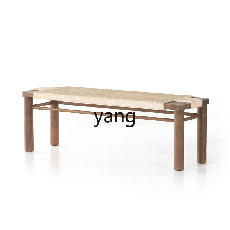 LH solid wood casual shoe changing stool living room sofa stool cloakroom dressing stool
