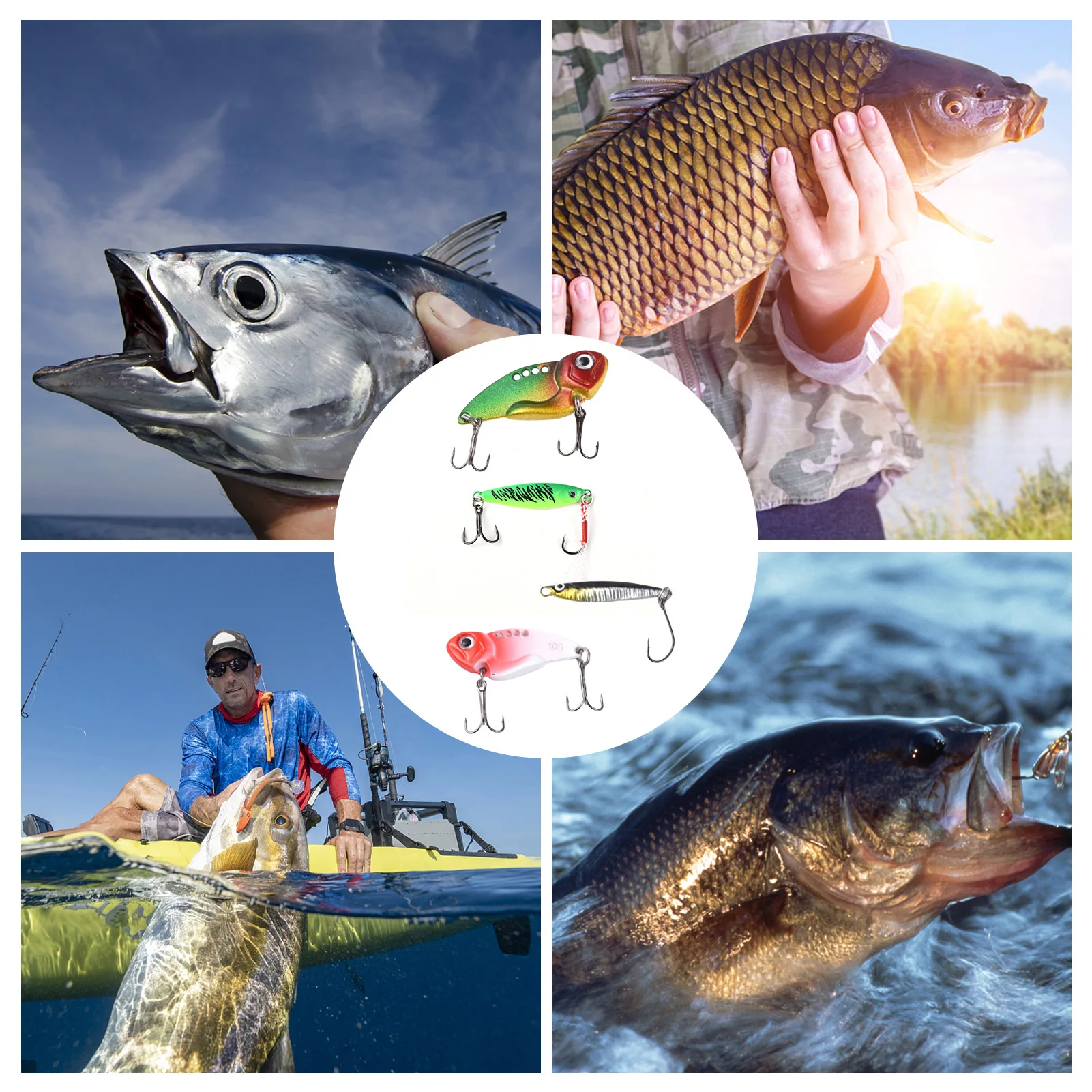 

Fishing Lures Combo Kit Includes Soft Hard Fishing Lures Fishing Pliers Reinforced Pin Fish Controller Fishing Tac