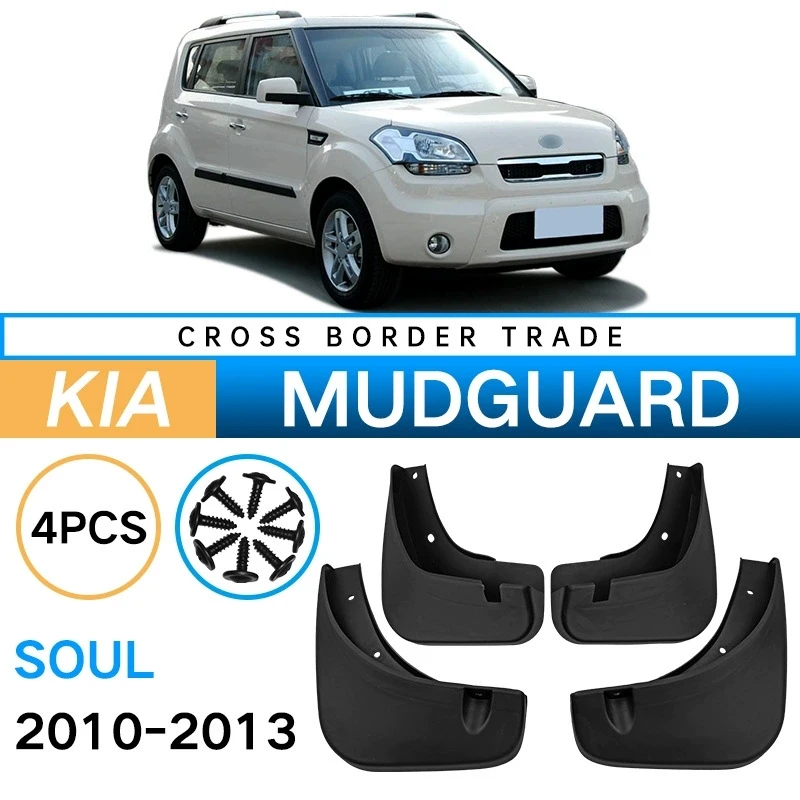 

4PCS Front Rear Wheel Mudguards For Kia Soul 2010-2013 Sauer Regular Edition Sedan Touring Splash Guards Fender Mud Flaps Car