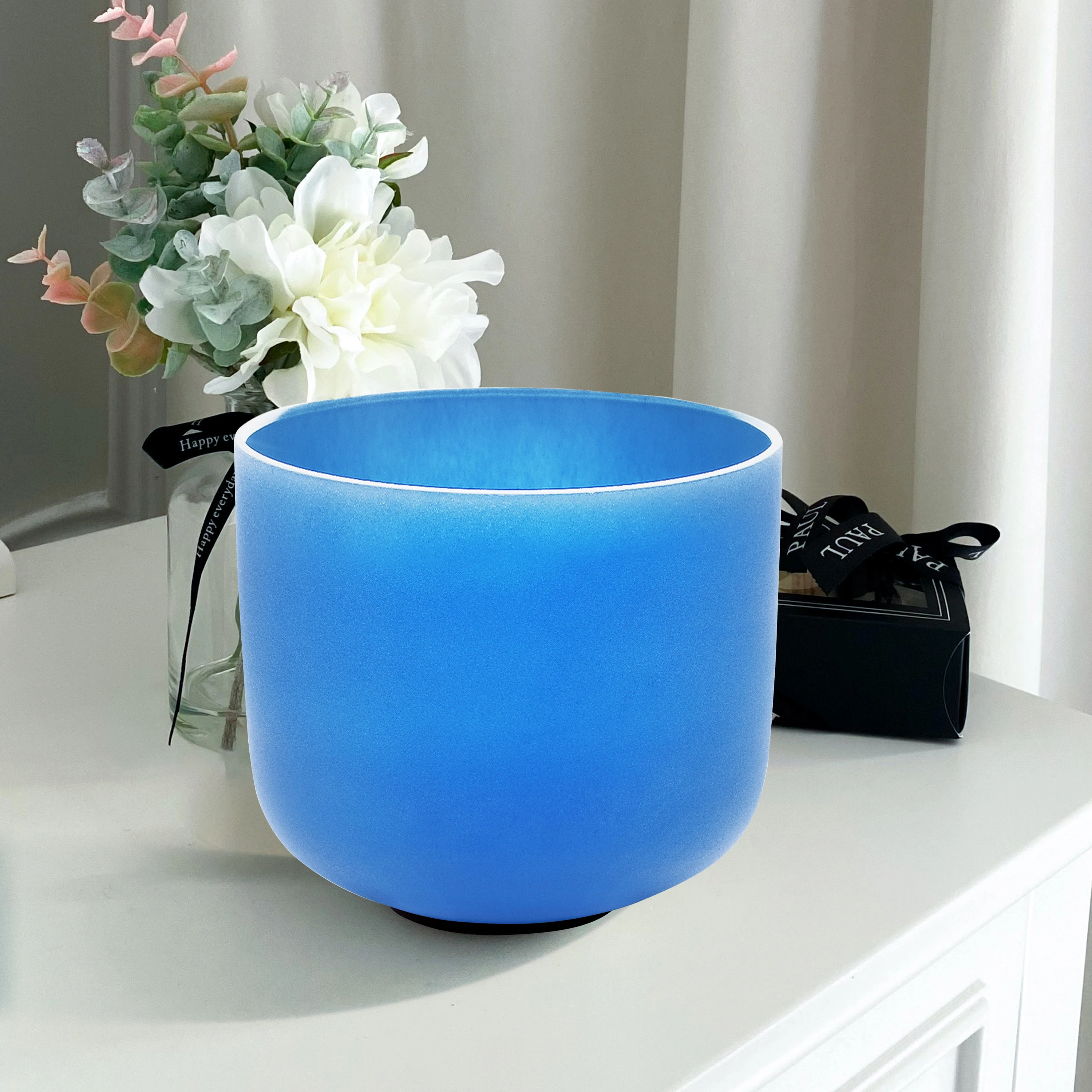 

SITSANG 10 Inch Chakra Tuned Blue Crystal Singing Bowl for Yoga Relaxed and Sound Healing