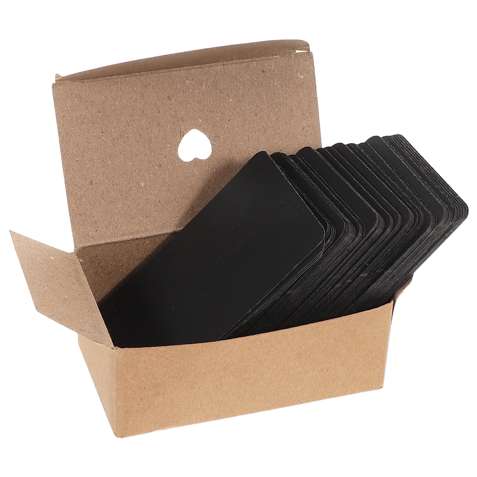 

100 шт. черные пустые открытки, бумажный картон для Diy, играющие в слова, заметки, поздравление, подпись, канцелярские принадлежности, открытки, оптом