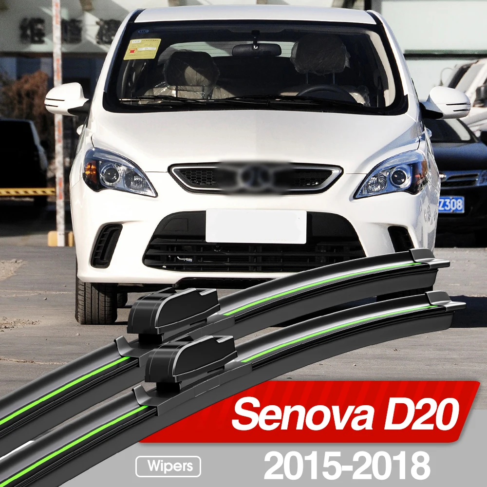 

For BAIC Senova D20 2015-2018 Front Windshield Wiper Blades 2pcs Windscreen Window Accessories 2016 2017