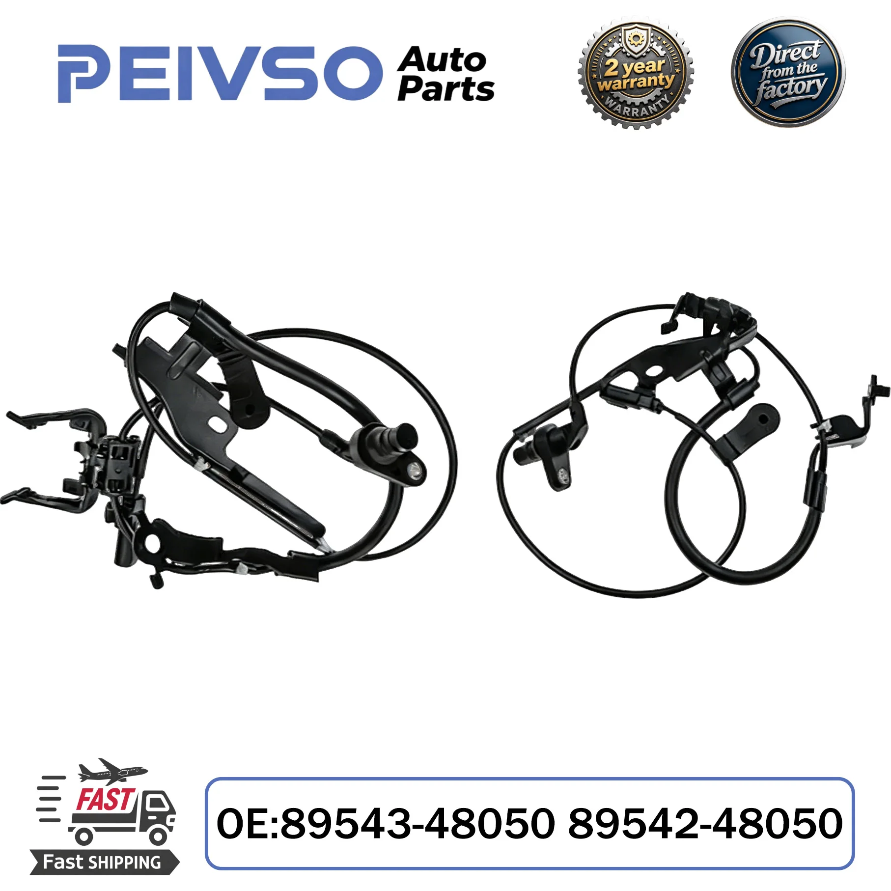 

PEIVSO 89543-48050 89542-48050 ABS Wheel Speed Sensor Front LH/RH For Lexus RX350 RX450h 2010-2015 Toyota Highlander 2010-2018