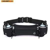 HOMEFISH Man/Woman Marathon Trail Running Waist Pack For Phone Water Bottle Sports Fanny Pack Fitness Dual Pocket Running Belt