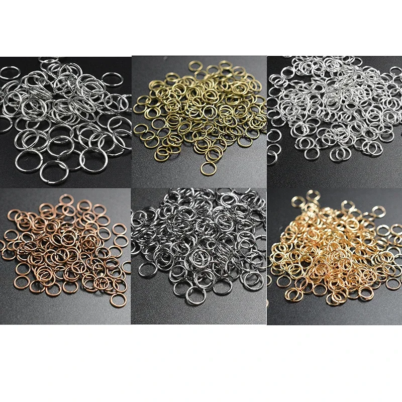 

50-200pcs 4 5 6 8 10 12 mm Open Jump Rings Double Loops Split Rings Connectors For Diy Jewelry Making Findings Accessories