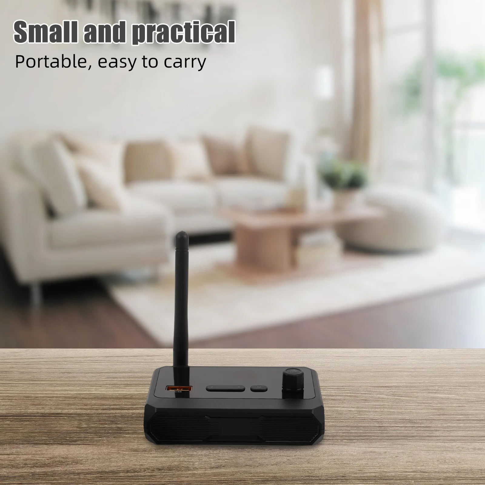 

Receiver 5.3 Digital Display Wireless Audio Adapter For Car Stereo System Mp3 Playback Dual Optical Input Portable