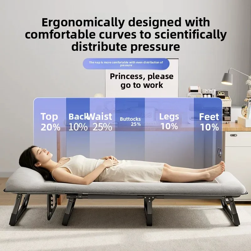 Folding Nap Bed Office Summer Two Way Portable Wicker Single Camp Cot 2026 Single Folding Bed Lounger Office Recliner Furniture