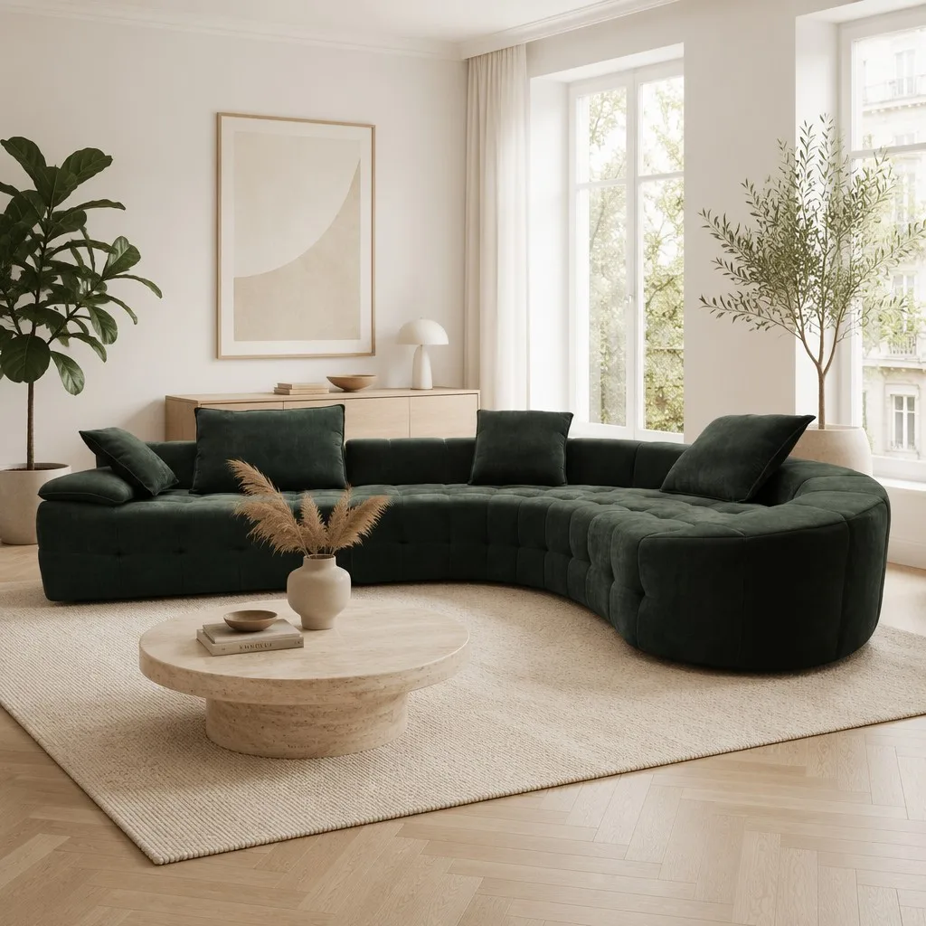 #Wholesale VERNSSY Italian Minimalism Modular Vacuum Compressed Sofa Set Cost-Effective 100% Sponge Filling Fabric Living Rooms