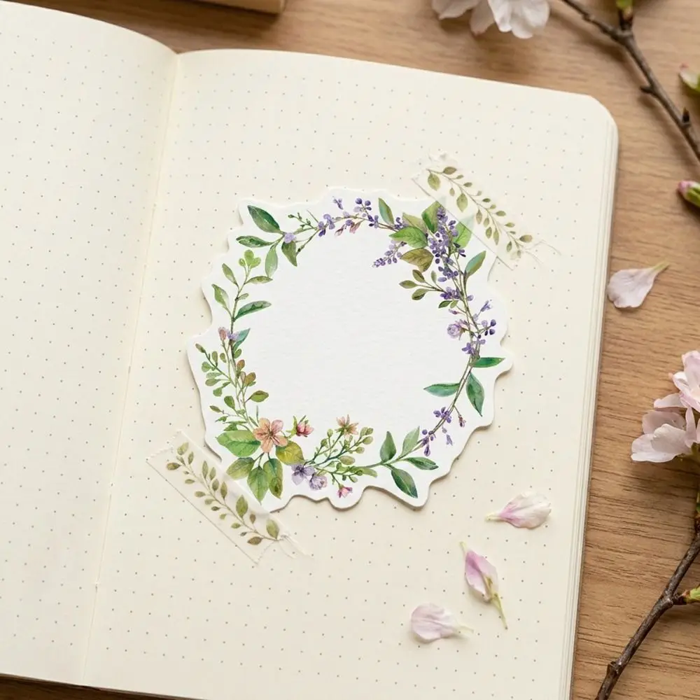 Assorted Design Floral Border Stickers Handmade Quality 20pcs/Pack Decorative Paper Shaped Border DIY Decoration