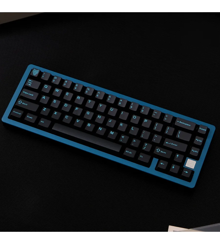 Keycap personalized two-color original height 114 key ABS blue semi-transparent series keycap