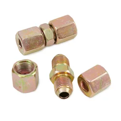 Brake Pipe Unions Pipe Unions Reliable 10mm x 1mm 2 Way Inline Brake Pipe Connectors with Male + Female Nuts for 3/16 Pipe