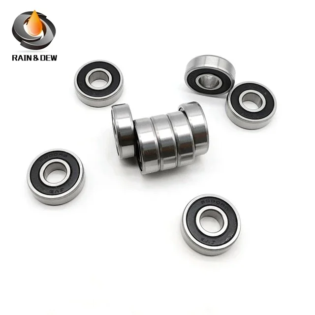 2PCS 6201RS 12*32*10 mm ABEC-7 440C Bearing Steel 6201RS Ball Bearings 6201-2RS Bearing Steel Ball Bearing