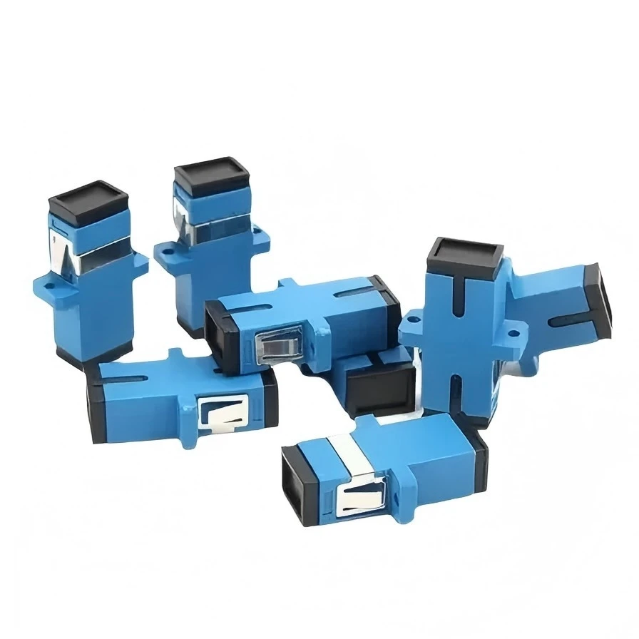 Адаптер-оптоволоконного-разъема-sc-upc-синего-цвета