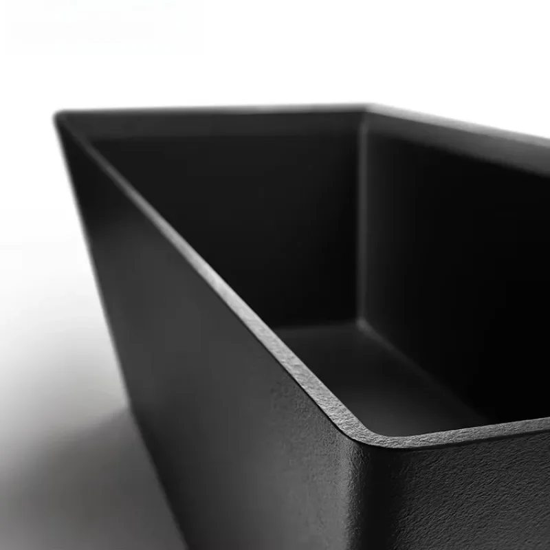 Modern Black Rectangle Soaking Bathtub Free-Standing Indoor Bathroom SPA Artificial Stone Free-Installation Corner Bath Tub For