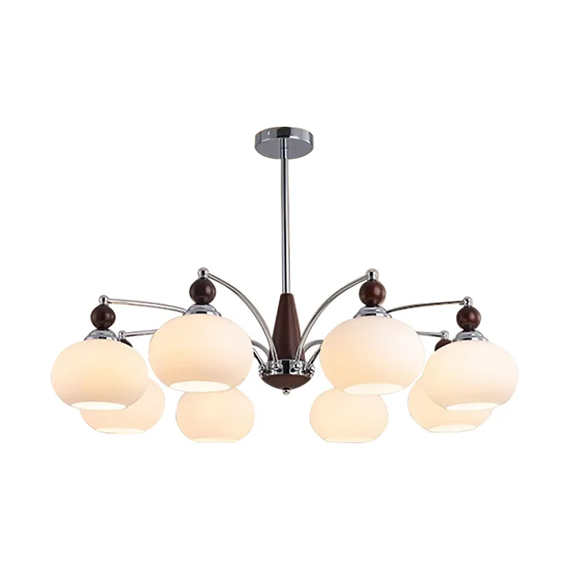 

Cream wind ancient living room bedroom chandelier creative designer persimmon glass walnut dining room lamp