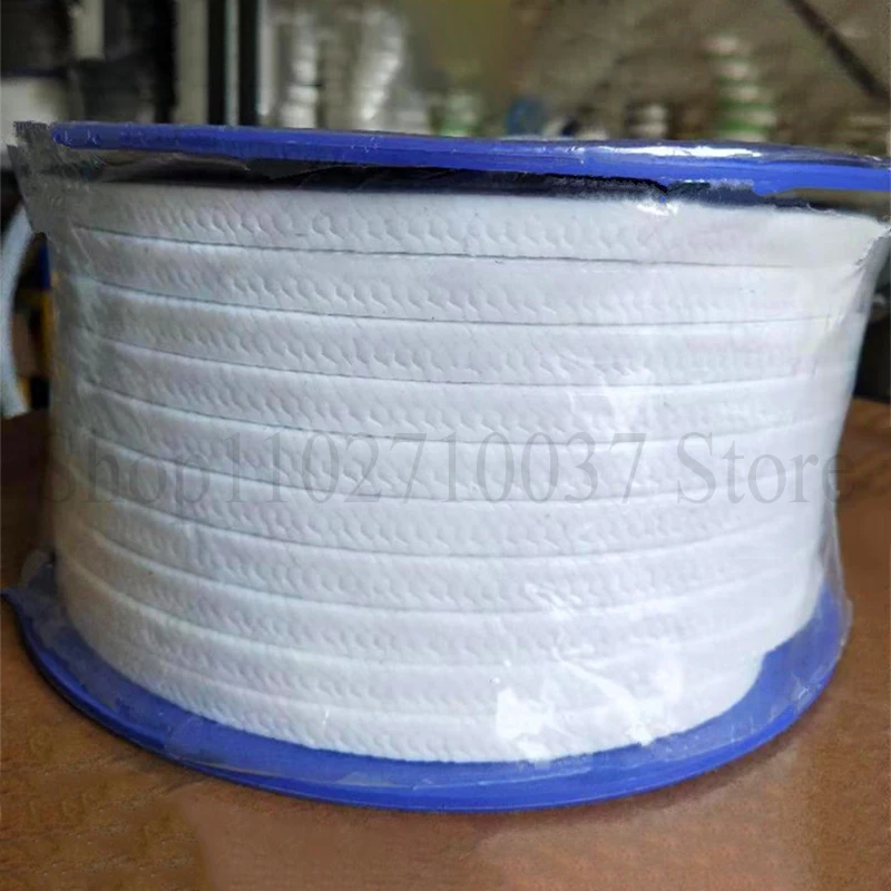 L=1 Meter Edge=4-30mm Oil Free PTFE Sealing Strip Braided Compression Packing Gland Packing High Temperature PTFE Seal image 5