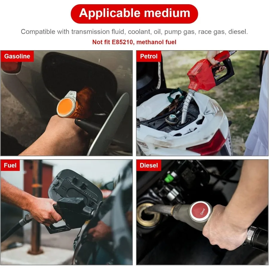 10AN مجموعة خط الوقود مع خرطوم خط الوقود المضفر من النايلون CPE 20FT و12 قطعة طقم مهايئ تركيب خرطوم الوقود لـ HighPerformanc