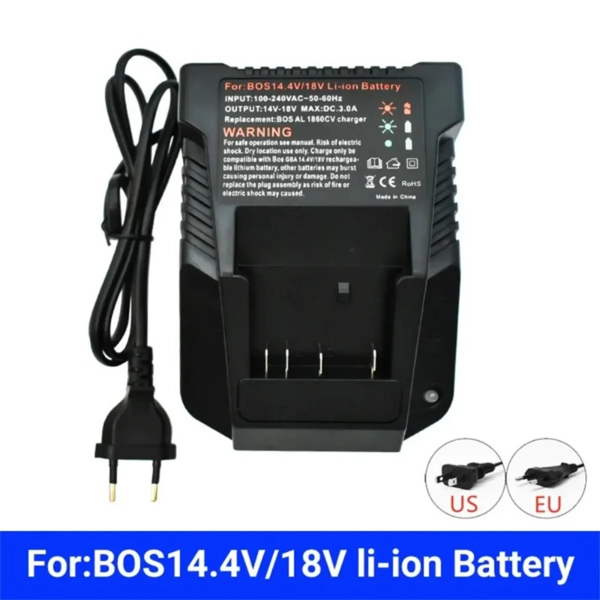 

For BOSCH Li-ion Battery Charger 18V/14.4V For BAT609 BAT609G BAT618 BAT618G AL1860CV AL1814CV