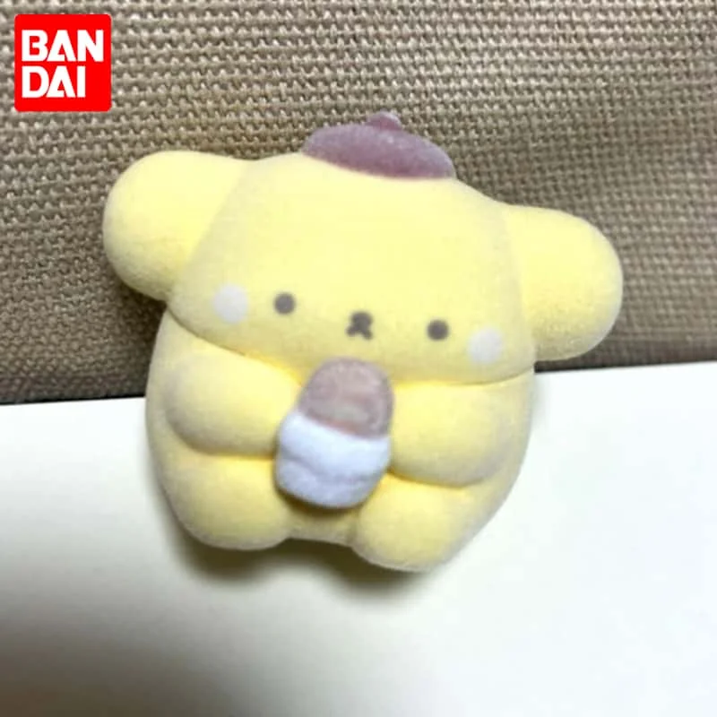 

Origianl Bandai Sanrio Characters Capsule Flockies Studio Haneul Gashapon Flocked Hello Kitty Kuromi Collectible Mini Figure Toy