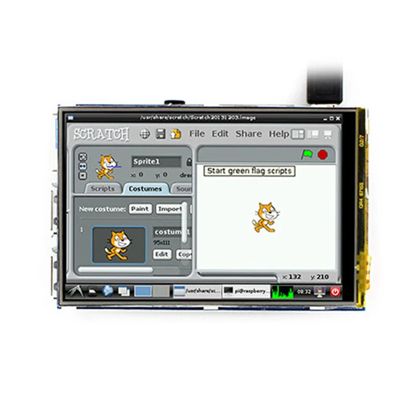 

Raspberry Pi 3.5inch IPS LCD Screen Resistive Touch Display (B) 480×320 SPI for Raspbian/Ubuntu/Kali and Retropie system