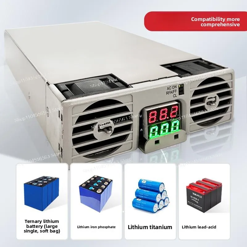 Carregador de bateria de lítio ajustável de alta potência 30A50A Carregador Delta ajustável de corrente e tensão