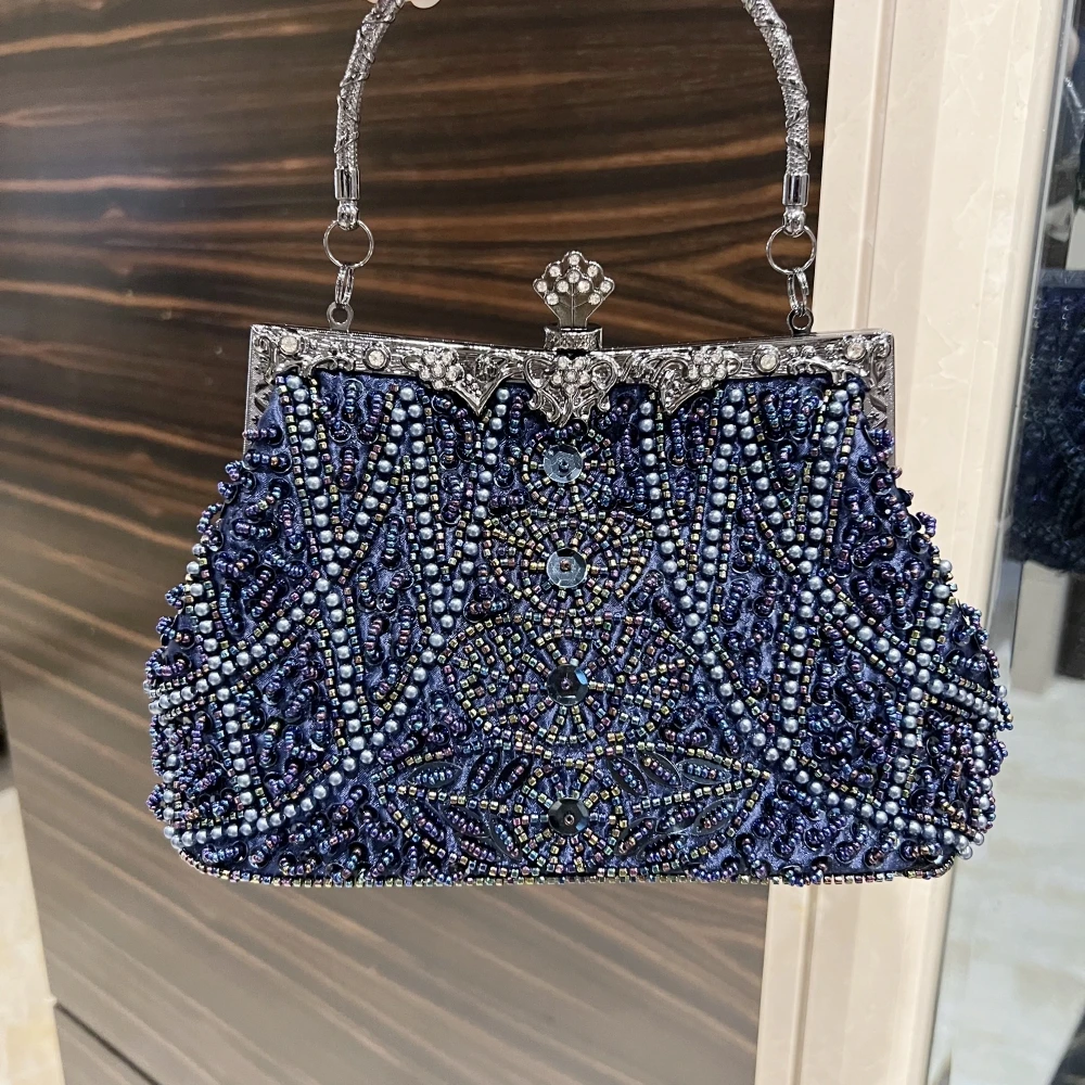 

Vintage Beaded Clutch Evening Bags for Women Formal Wedding Clutch Purse Prom Cocktail Party Handbags