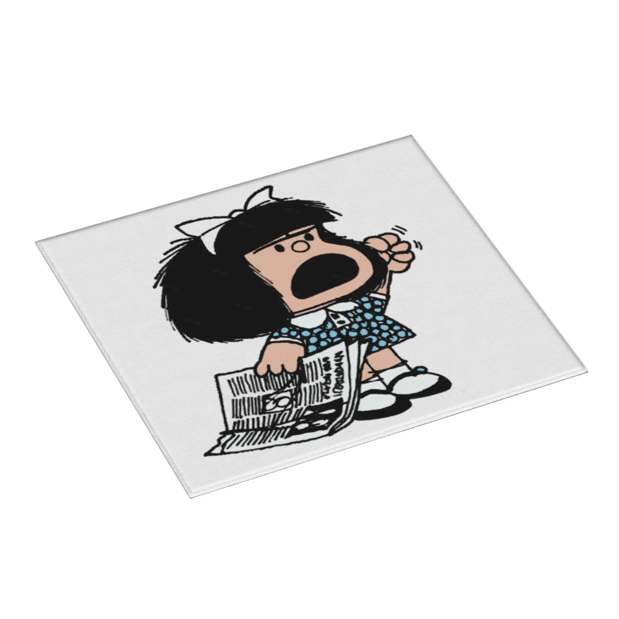 Mafalda Argentine Cartoon Quino Comic Non‑Slip Waterproof Absorbent Barware Tableware Oil Proof Reusable Drying Mat For Kitchen