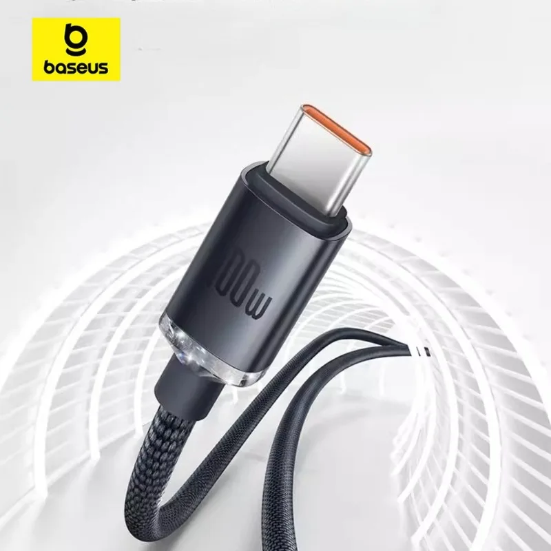 Baseus Crystal Shine Series Fast Charging Data Cable USB to Type-C 100W Or Type-C to Type-C 100W