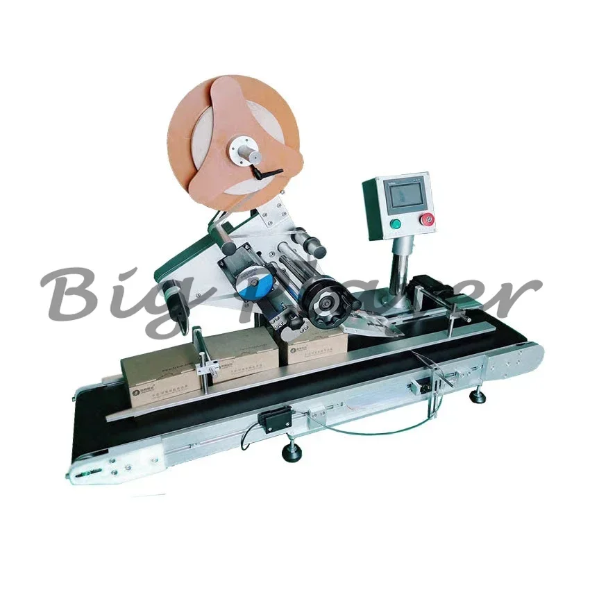 

Небольшая полностью автоматическая плоская этикетировочная машина Экспресс-коробка Пластиковый упаковочный пакет Полиэтиленовый пакет Автоматическая этикетировочная машина