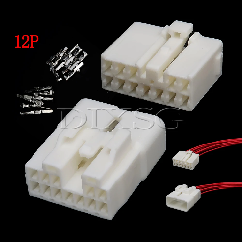 1 Set 12 Pin 7282-1120 7283-1120 90980-10803 Car Power Amplifier Wire Cable Connector for Toyota Lexus Auto Cable Plug