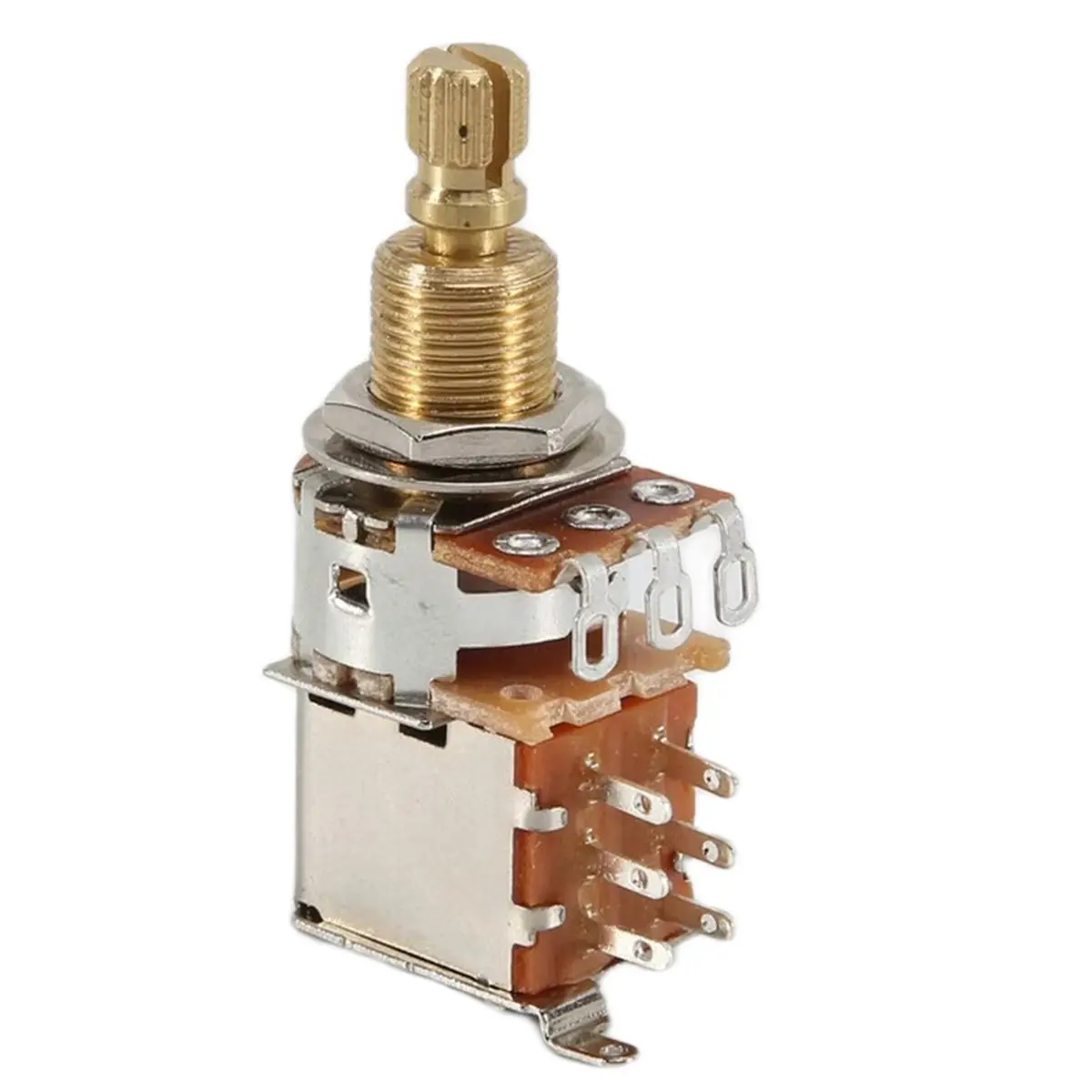 (ABYM) 1Pcs Guitar Push/Push Potentiometer Short Shaft Push Push Potentiometer Electric Guitar Pot A500K for Guitar Bass Parts