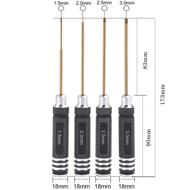 

0.9/1.27/ 1.3/ 1.5/ 2.0/ 2.5/ 3.0mm White Steel Hex Screwdriver Tool Kit for RC Helicopter Airplane Car Drone Aircraft Model Rep