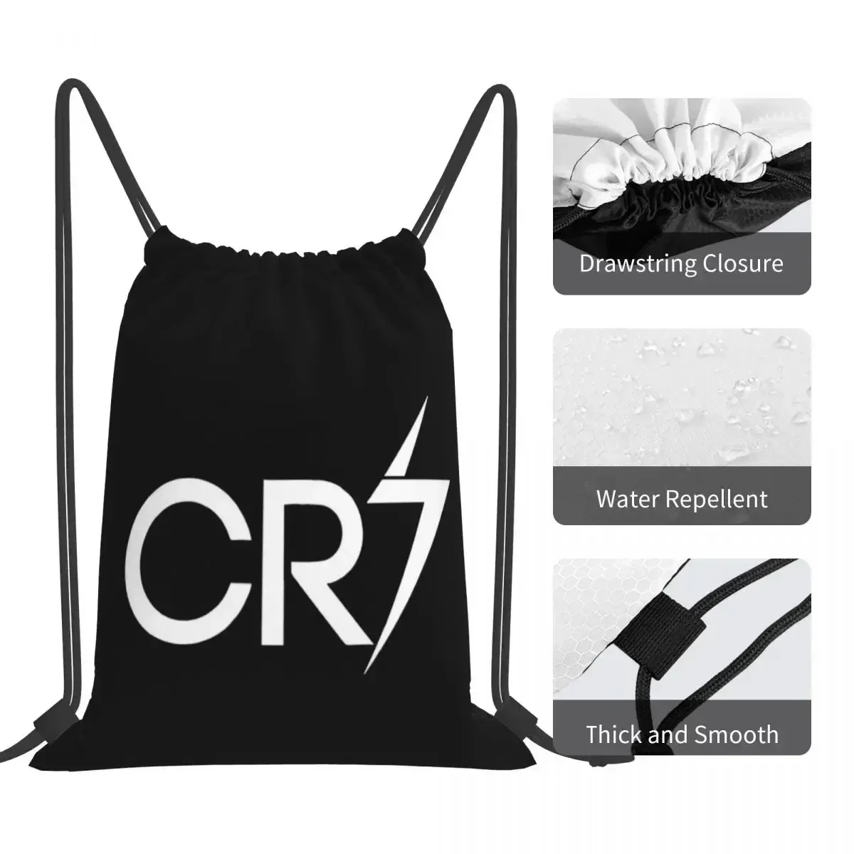 CR7 Cristiano Ronaldo Backpacks Fashion Portable Drawstring Bags  Bundle Pocket Sundries Bag Book  For Travel