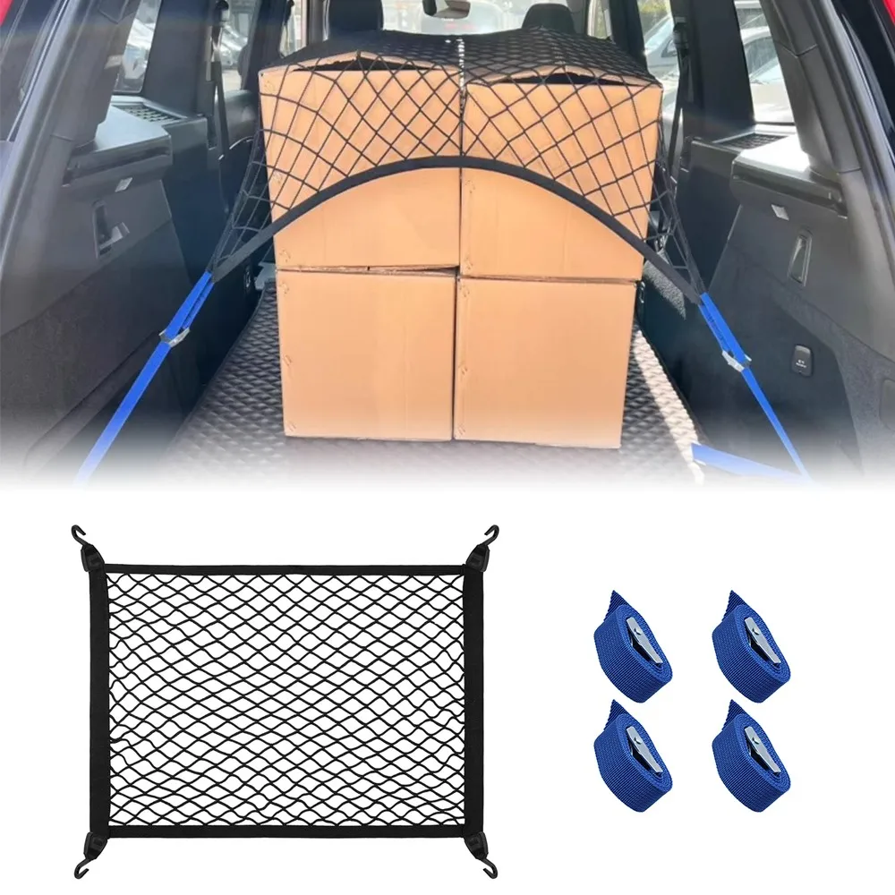

100x80cm Auto Organizer Seat Back Bag Car Back Rear Mesh Trunk Seat Elastic String Net Universal Storage Bag Pocket Cage