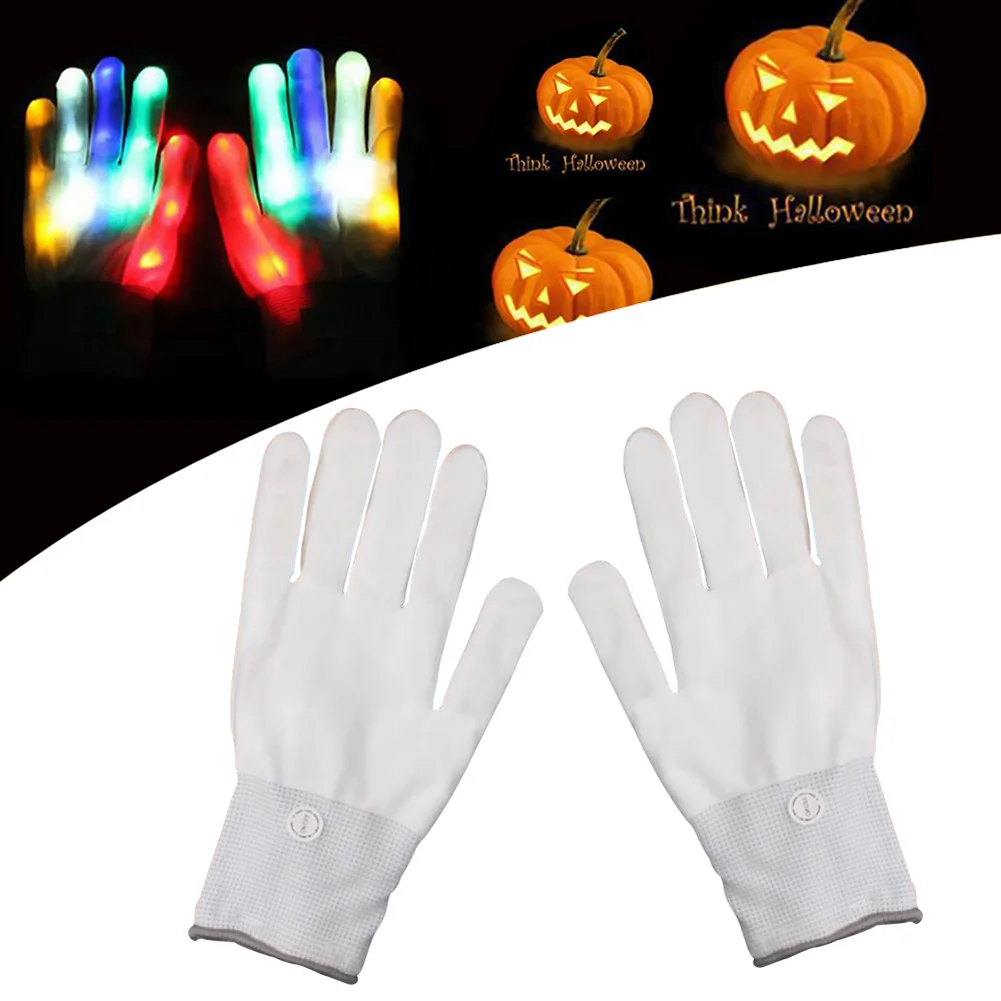 LED Luminous Gloves Halloween Party Light Props Party Gifts For Kids Teen Grown-ups Halloween Chrismas Party Gifts Drop shipping