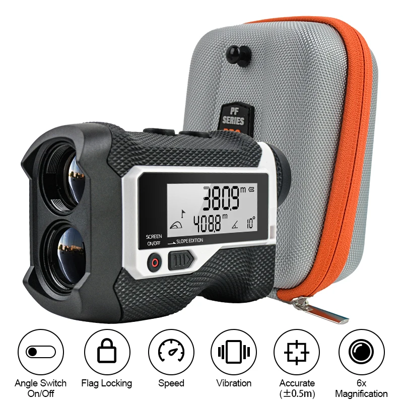 Golf Rangefinder 800M Double Dispaly Laser Measure Distance Meter Unit Switch M/Yd Rangefinder Flog Lock Vibration With Slope