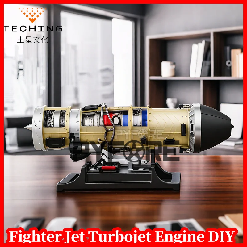 

TECHING F135 Fighter Jet Turbojet Engine 3D Metal Model Kit – DIY Building Blocks, Educational STEM Toy for Adults & Kids