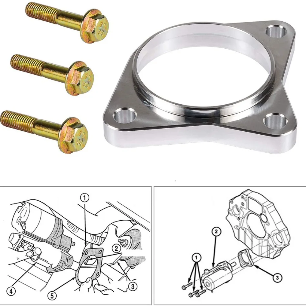 

For Dodge Ram 5.9L Cummins 1994-2002 Starter Spacer with Bolts Kit 5 Speed